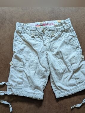Vintage Arizona Jean Company Girls Tan Carpenter Shorts